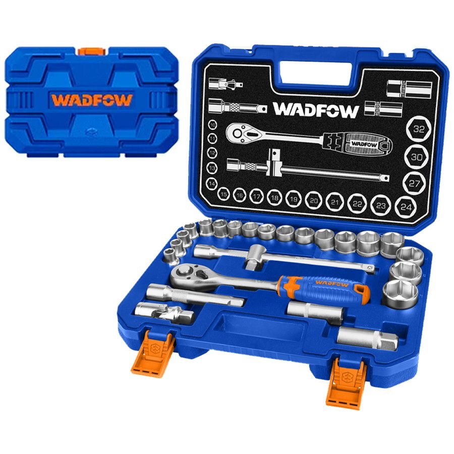Wadfow Wadfow WST2D25 1/2" Socket 25 Pcs Set, General Hardware Sockets & Ratchets — Southend Philippines