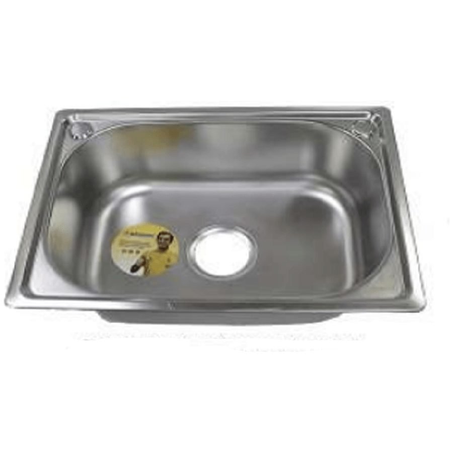 Waterhouse Waterhouse WH-SINK2H5238 Single Basin Stainless Sink W/ 2 Faucet Hole, General Hardware Plumbing & Bath — Southend