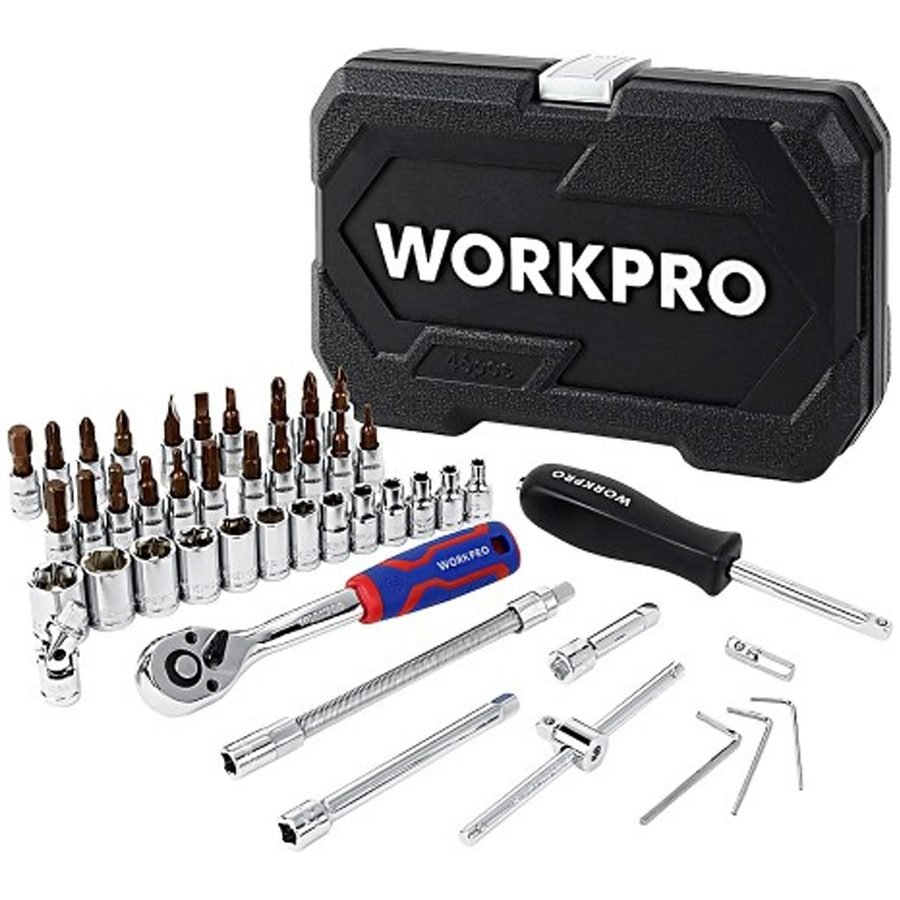 WorkPro Workpro WP202540 Socket Wrench Set DR.1/4 46 Pcs, General Hardware Sockets & Ratchets — Southend Philippines