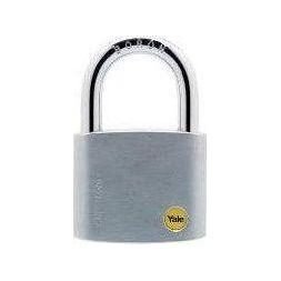 Yale Outdoor High Security Solid Brass Padlock [Silver Body], General Hardware Locks, Hinges & Door Hardware — Southend Phili