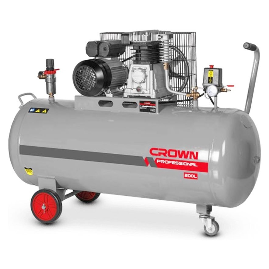 Crown CT36032 Air Compressor Belt-Driven 8Bar 200L