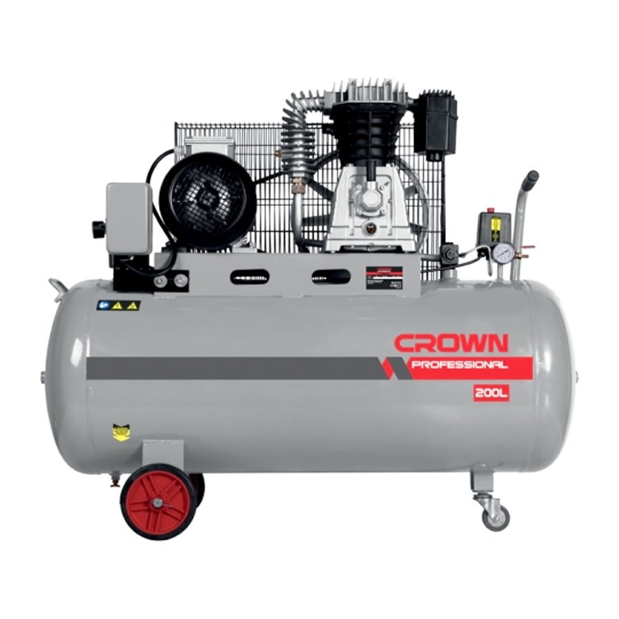 Crown CT36033 Air Compressor Belt-Driven 8Bar 200L