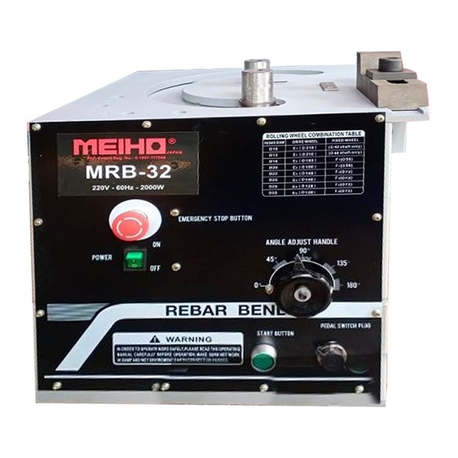 Meiho Meiho MRB-25 Electric Rebar Bender Machine 25MM, Machineries Bar Bender & Cutter — Southend Philippines