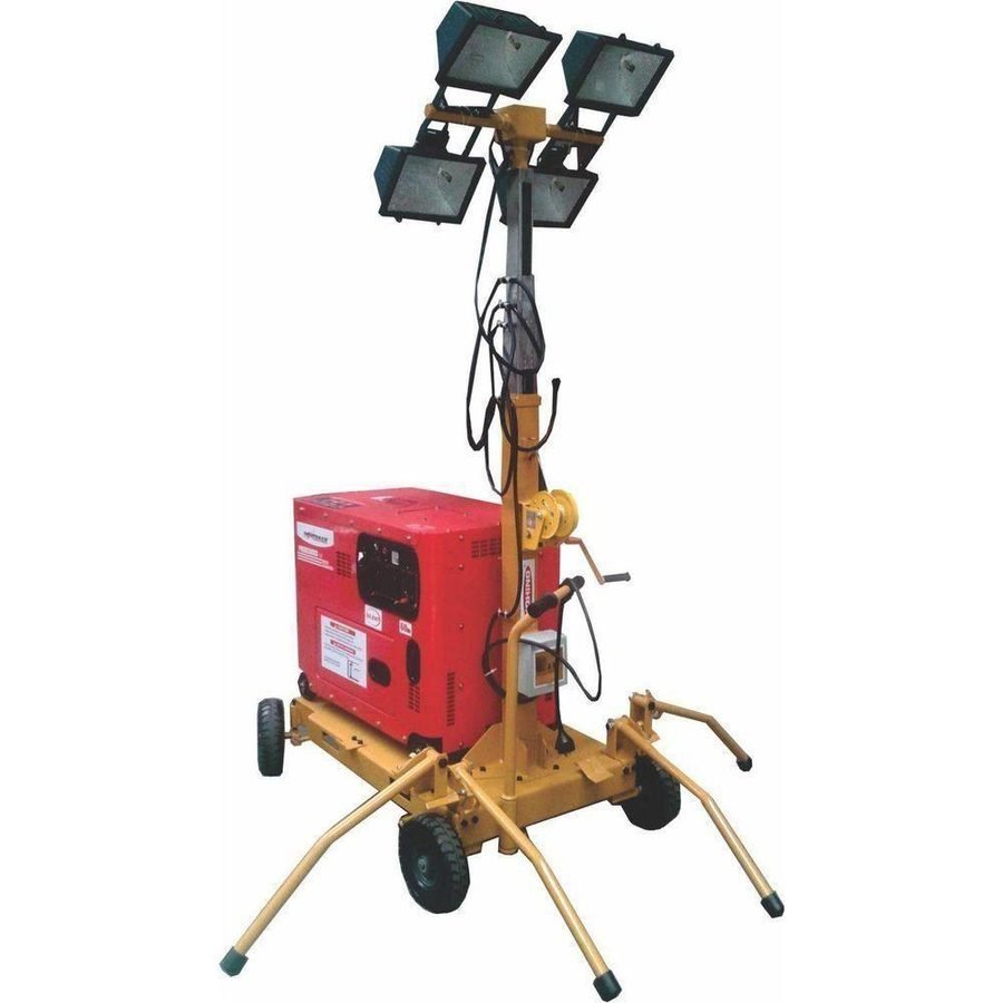 Powerman Light Tower With Silent Type Generator Set, Machineries Generators — Southend Philippines