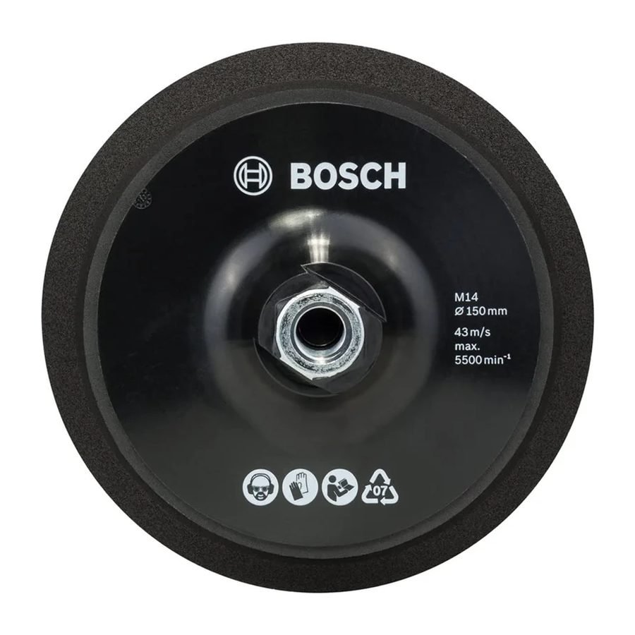 Bosch Backing Pad 150 Mm With M14 Thread (2608612027)