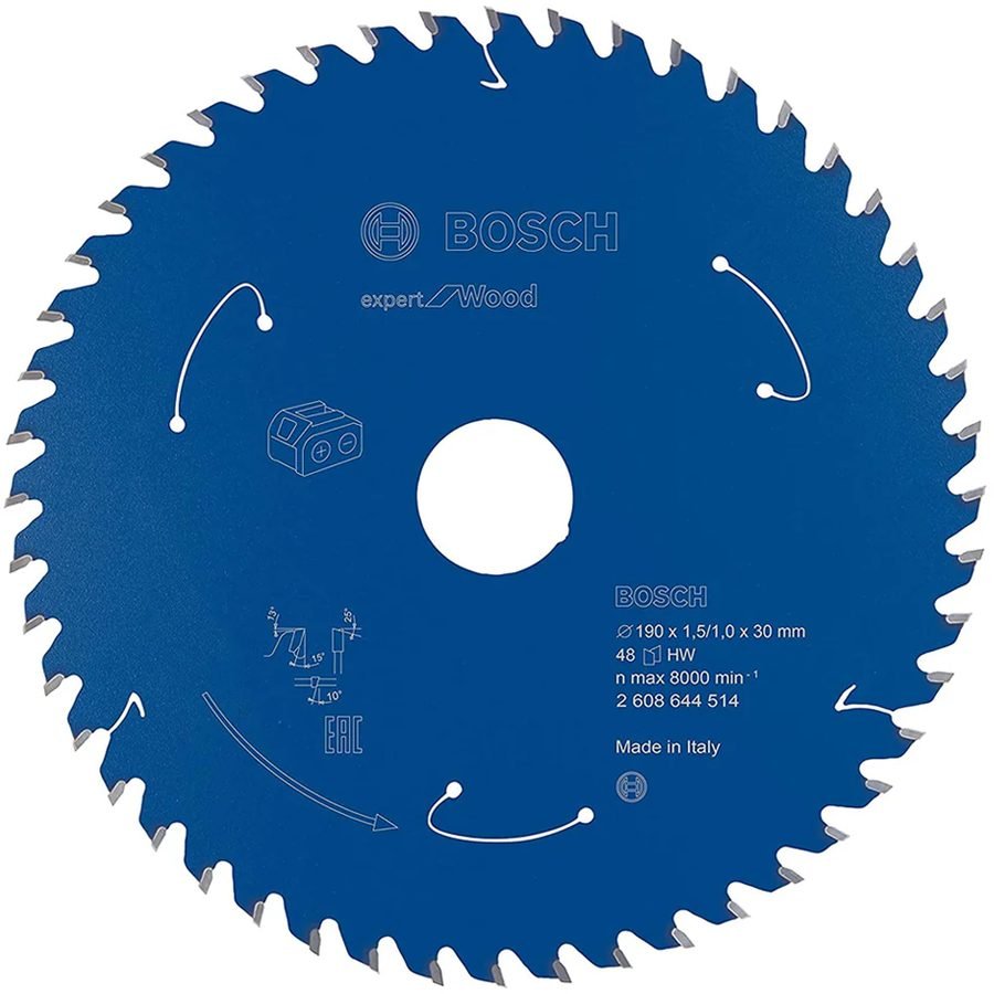Bosch Bosch Circular Saw Blade Expert For Wood 7-1/2"X48T (2608644514) MADE IN, Power Tools Saws — Southend Philippines