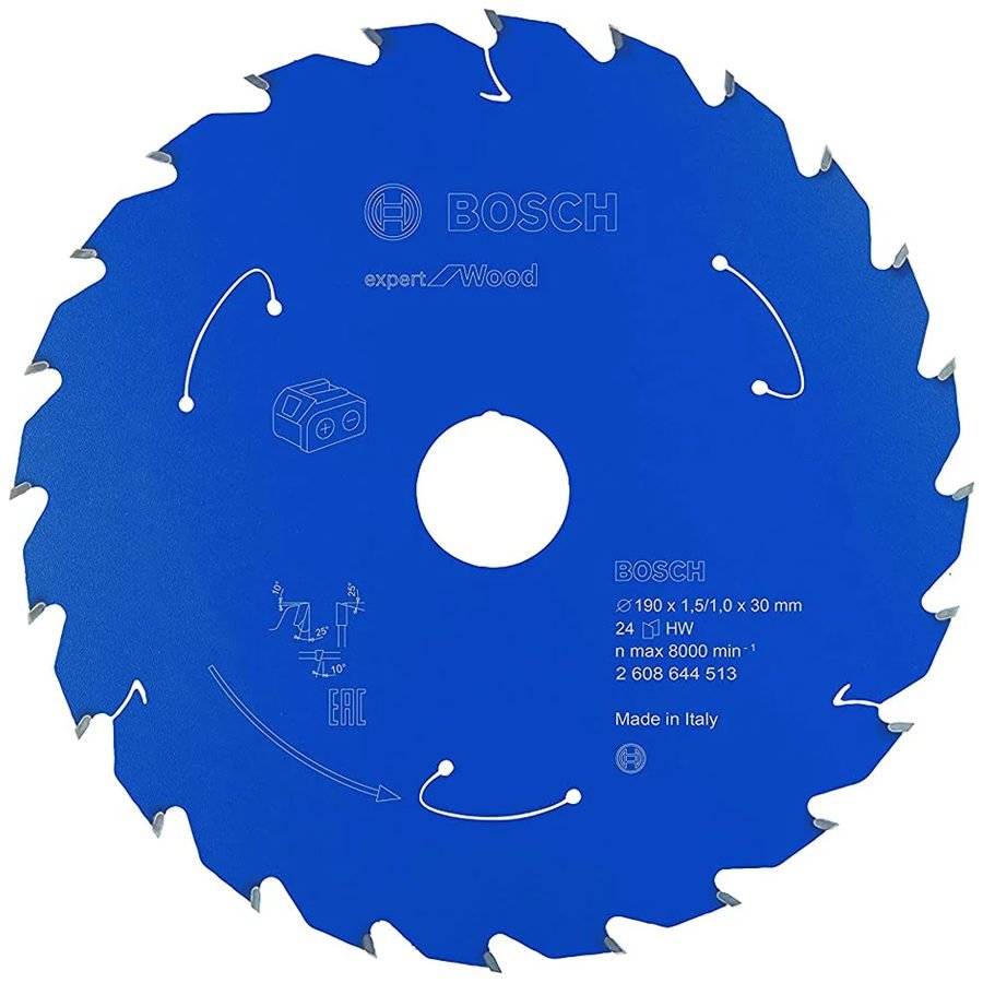 Bosch Bosch Circular Saw Blade Expert For Wood 7-1/4"X 24T (2608644513), Power Tools Bits, Blades & Discs — Southend Philippi