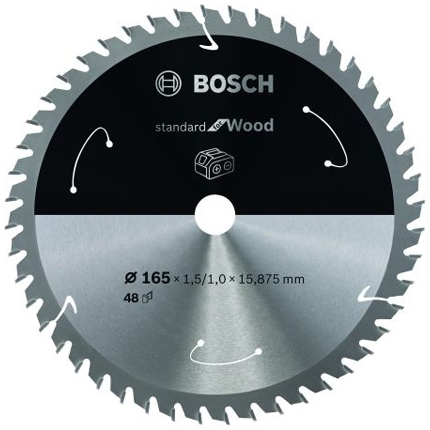 Bosch Bosch Circular Saw Blade Standard For Wood 165mm X 48T(2608837683), Power Tools Saws — Southend Philippines