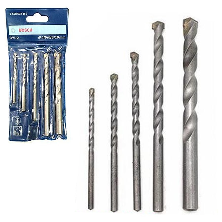 Bosch Bosch CYL-2 Masonry Drill Bit Set 5pcs 4,5,6,8,10mm (2608578155), Power Tools Drills & Drivers — Southend Philippines