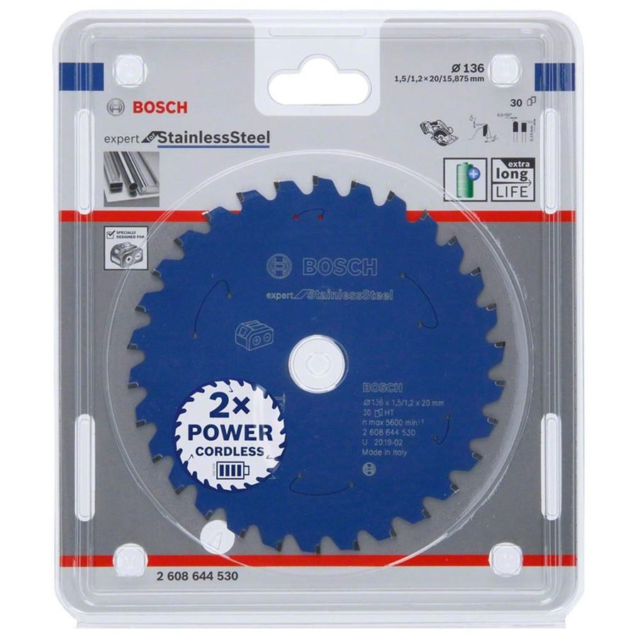 Bosch Bosch Expert Circular Saw Blade For Stainless 136mm X 30T (2608644530), Power Tools Saws — Southend Philippines
