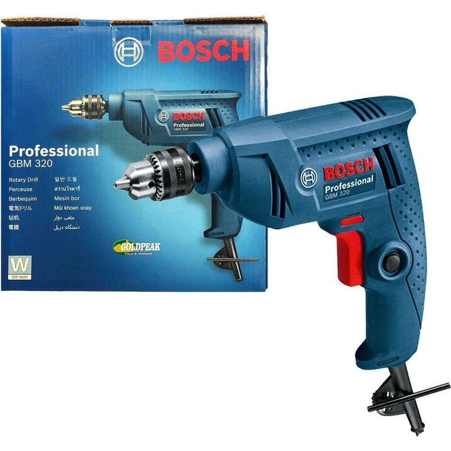 Bosch Bosch GBM 320 Hand Drill 6.5mm (1/4") 320W [Contractor'S Choice], Power Tools Drills & Drivers — Southend Philippines