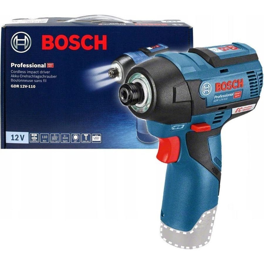 Bosch Bosch GDR 12V-110 Cordless Impact Driver 12V (Bare) [06019E0002], Power Tools Drills & Drivers — Southend Philippines