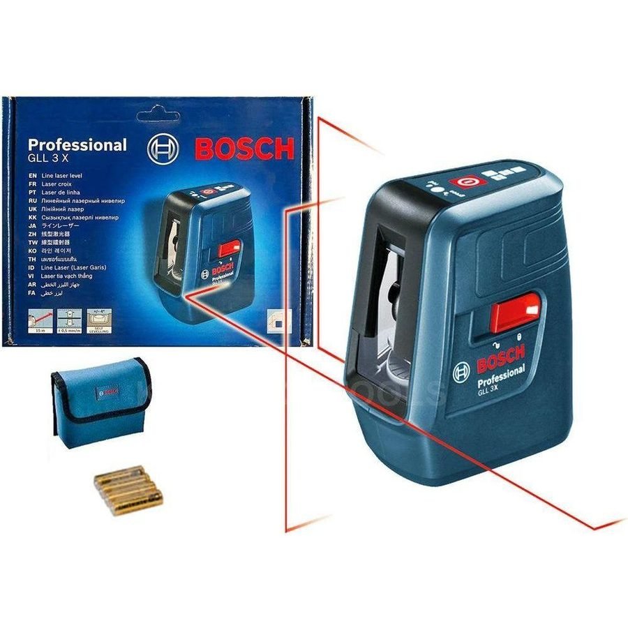 Bosch Bosch GLL 3X Line Laser Level [3x Lines] (15meters), Power Tools Laser Levels & Measuring — Southend Philippines