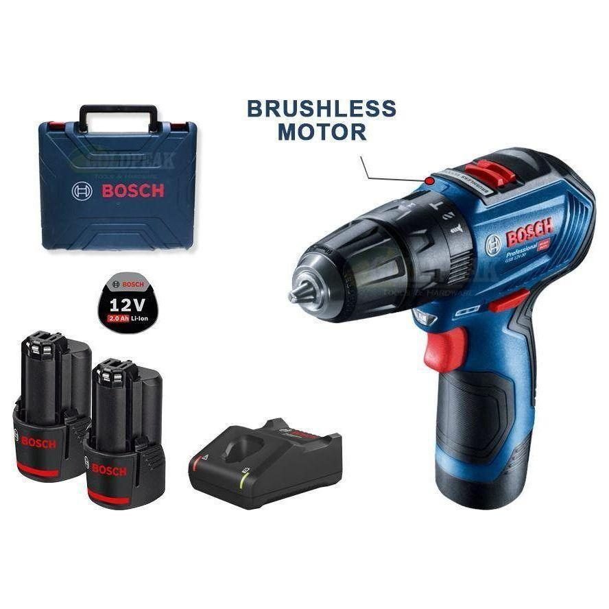Bosch Bosch GSB 12V-30 Cordless Brushless Impact Drill - Driver 10mm (3/8") 12, Power Tools Drills & Drivers — Southend Phili