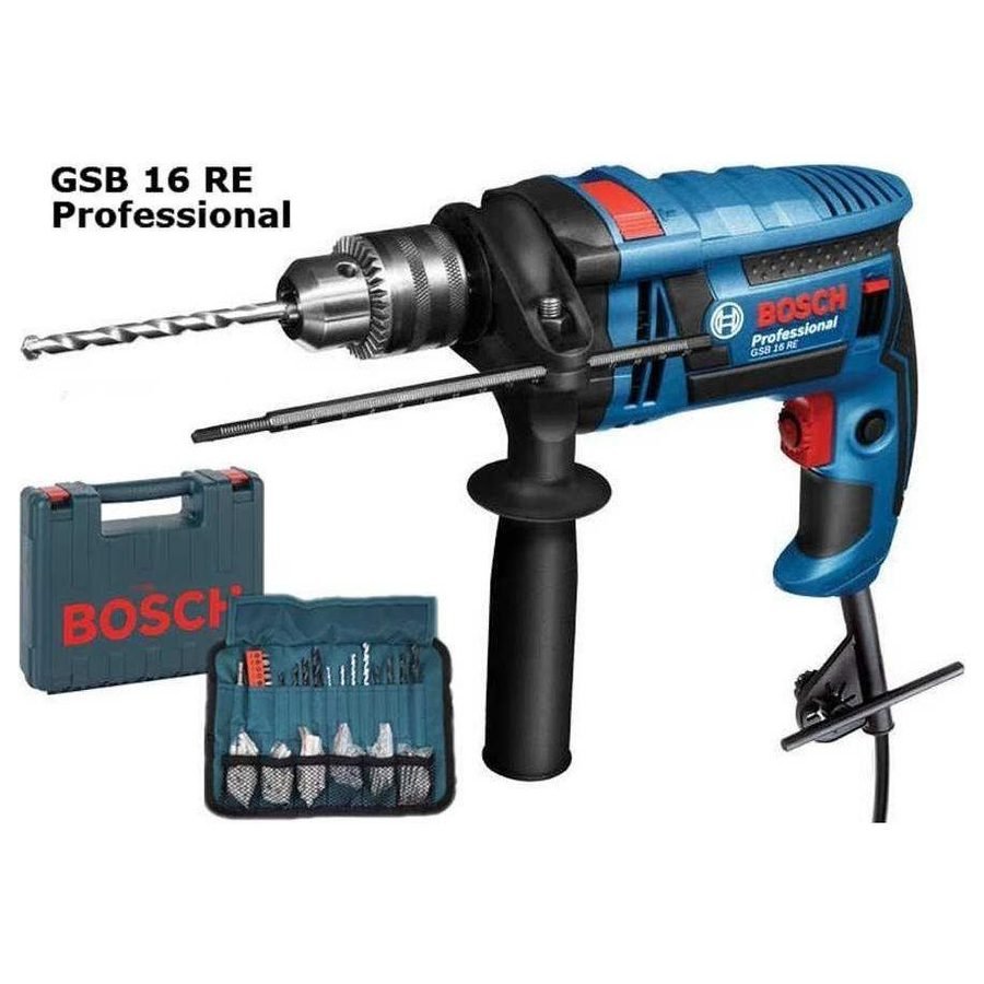 Bosch Bosch GSB 16 RE Impact Drill (Wrap) With 100 Pcs Accessories 5/8" (16mm), Power Tools Drills & Drivers — Southend Phili