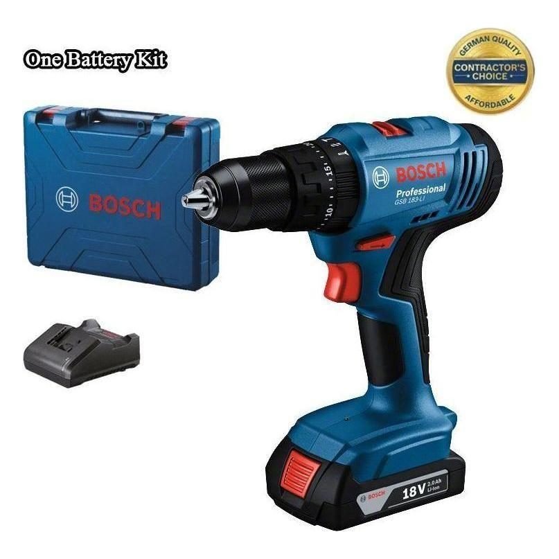 Bosch Bosch GSB 183 Cordless Impact Hammer Drill / Driver 3/8" (10mm) 18V Kit , Power Tools Drills & Drivers — Southend Phili