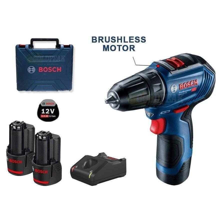 Bosch Bosch GSR 12V-30 Cordless Brushless Drill - Driver 10mm (3/8") 12V, Power Tools Drills & Drivers — Southend Philippines
