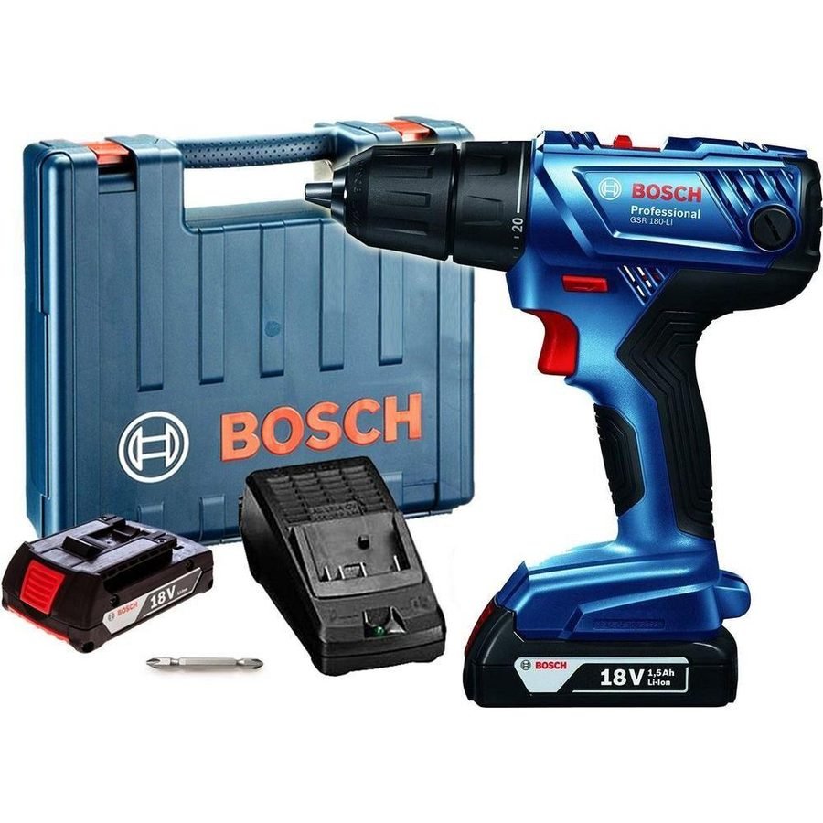 Bosch Bosch GSR 180-Li Cordless Drill - Driver 3/8" (10mm) 18V Kit, Power Tools Drills & Drivers — Southend Philippines