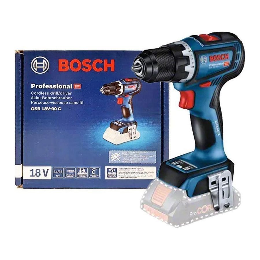 Bosch Bosch GSR 18V-90 C Cordless Drill - Driver 13mm 18V (Bare), Power Tools Drills & Drivers — Southend Philippines