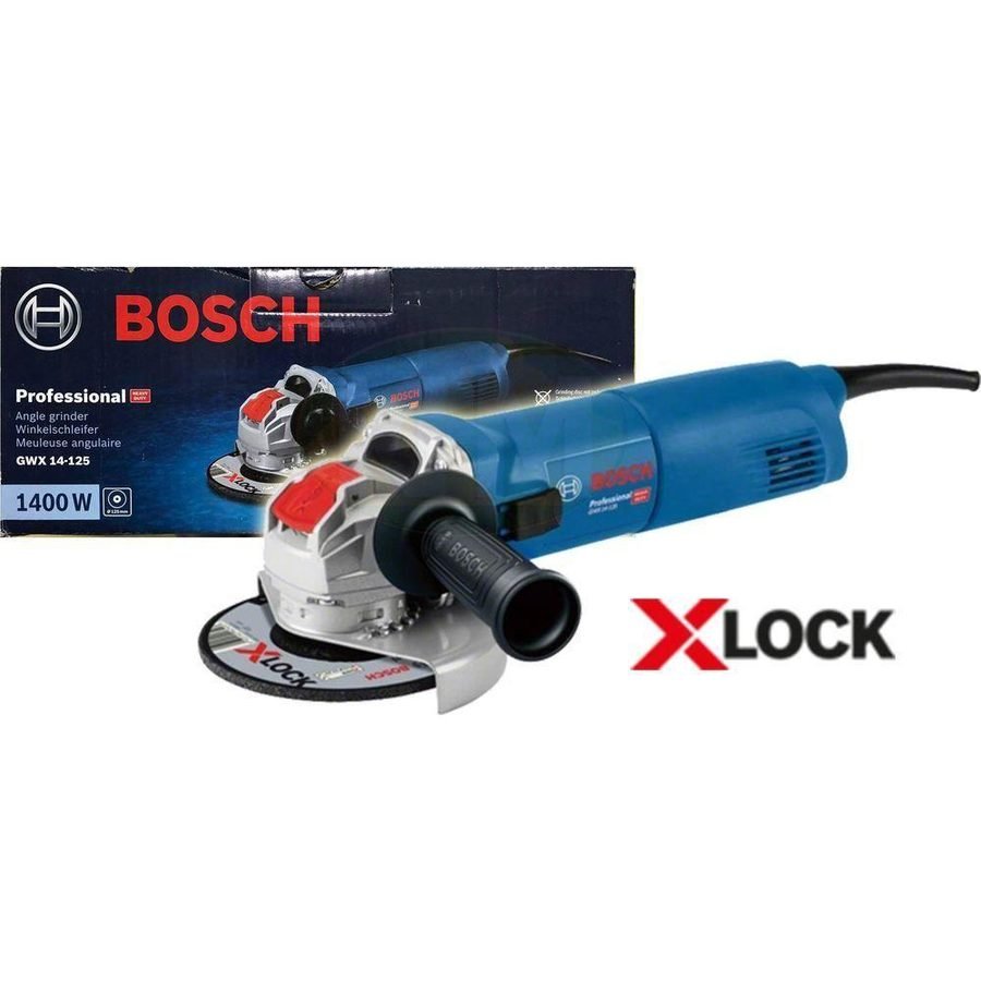 Bosch Bosch GWX 14-125 Angle Grinder 5" (125mm) 1400W [X-Lock], Power Tools Grinders & Polishers — Southend Philippines