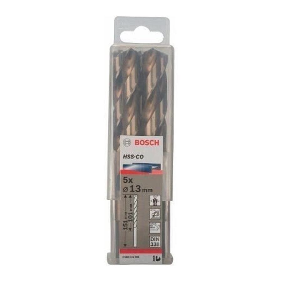 Bosch Bosch HSS-Co Metal - Ground / Stainless INOX Drill Bit Set 5 Pcs (260858, Power Tools Drills & Drivers — Southend Phili
