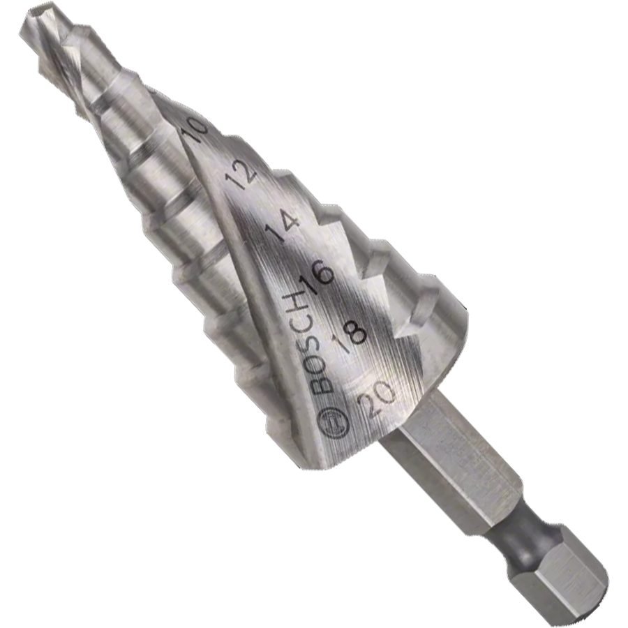 Bosch Bosch HSS Step Drill Bit 4-20MM Hex 1/4" (2608597524), Power Tools Drills & Drivers — Southend Philippines