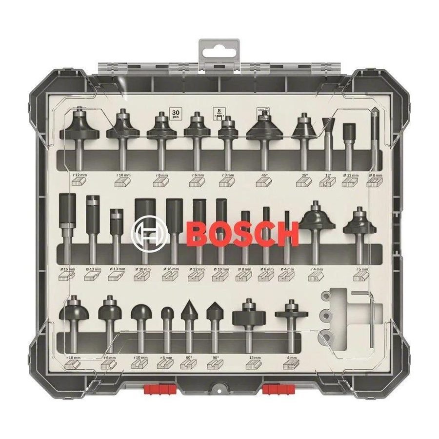 Bosch Router Bit Set 1/4" Shank (30pcs) [2607017476]