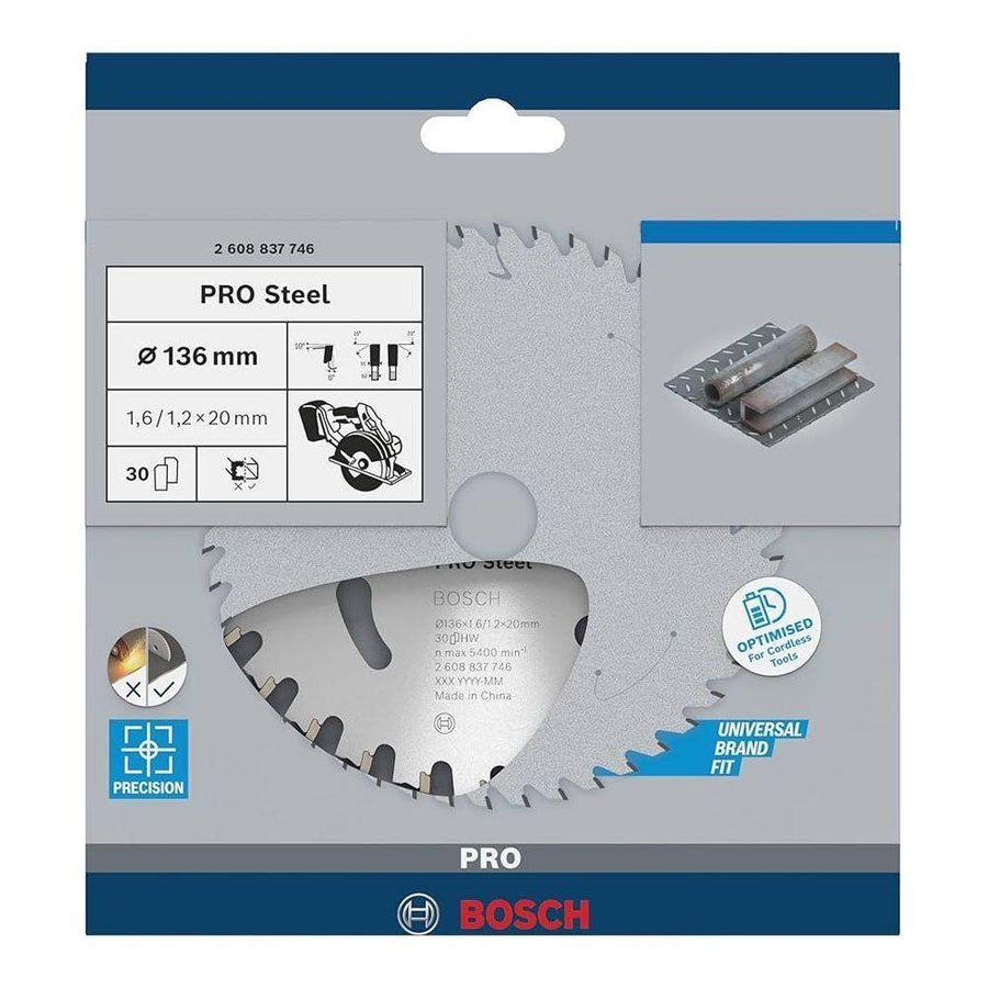 Bosch Bosch Standard Circular Saw Blade 136 X 20 X 1.6 Mm X 30T (2608837746), Power Tools Saws — Southend Philippines