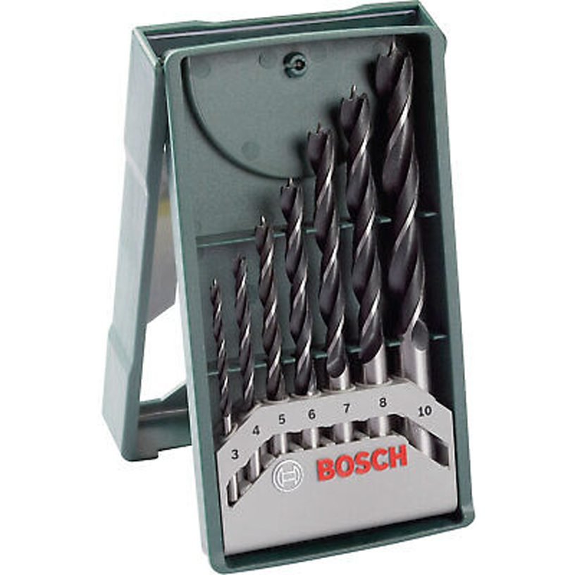 Bosch Bosch Wood Drill Bit Set 7 Pcs (3/4/5/6/7/8/10mm) (2607019580), Power Tools Drills & Drivers — Southend Philippines