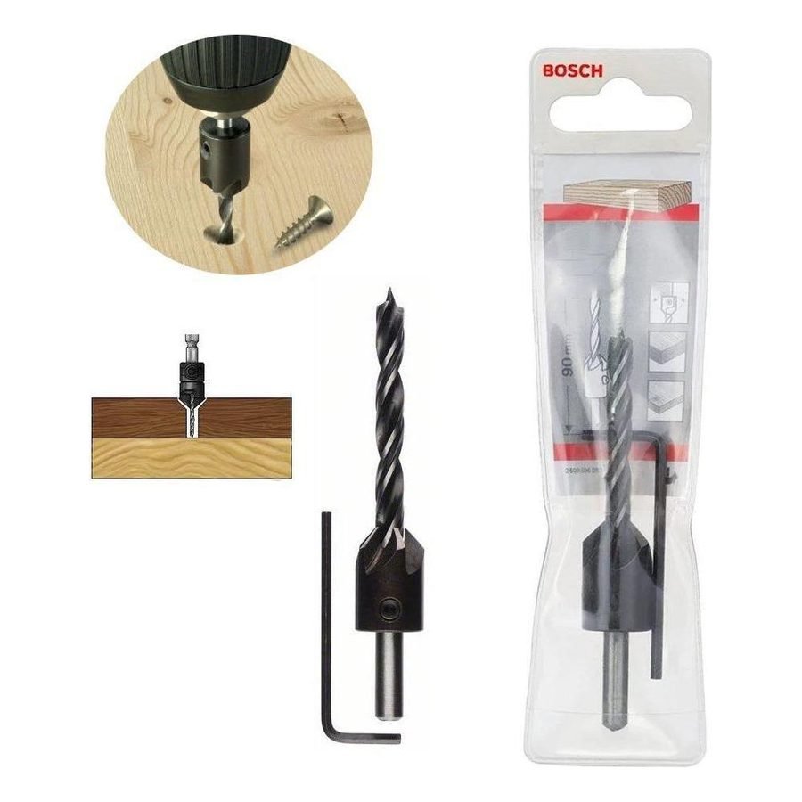 Bosch Bosch Wood Drill Bit With Countersink, Power Tools Drills & Drivers — Southend Philippines