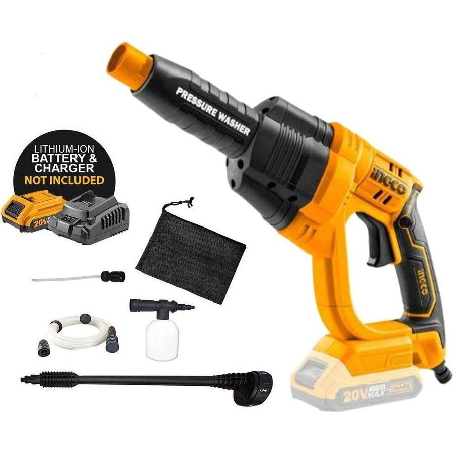 Ingco Ingco CPWLI2008 20V Cordless Li-Ion Pressure Washer, Power Tools Batteries & Chargers — Southend Philippines