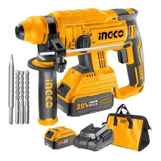 Ingco Ingco CRHLI22012 20V Cordless Rotary Hammer BL Motor, Power Tools Rotary & Demolition Hammers — Southend Philippines