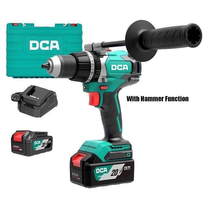 DCA DCA ADJZ03-13 EM 20V Cordless Brushless Hammer Drill / Driver 13mm, Power Tools Drills & Drivers — Southend Philippines