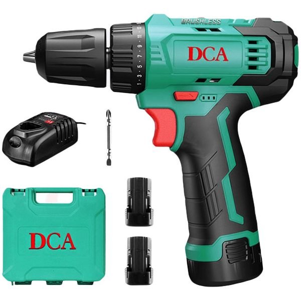 DCA DCA ADJZ23-10i EK 12V Brushless Cordless Hammer Drill 10mm [Kit], Power Tools Drills & Drivers — Southend Philippines
