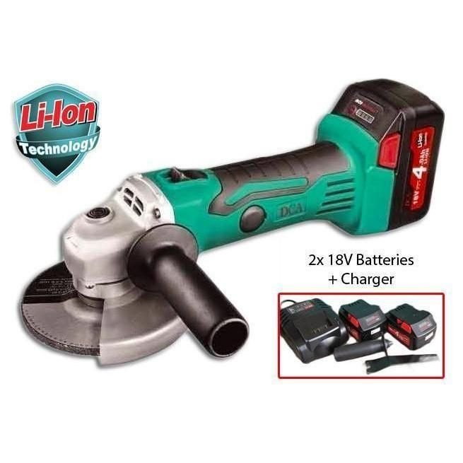 DCA DCA ADSM100 Cordless 18V Angle Grinder Kit, Power Tools Grinders & Polishers — Southend Philippines