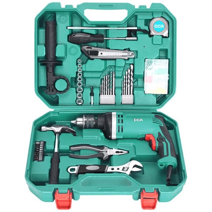 DCA AZJ16T Hammer Drill With Hand Tools Set 13mm 710W