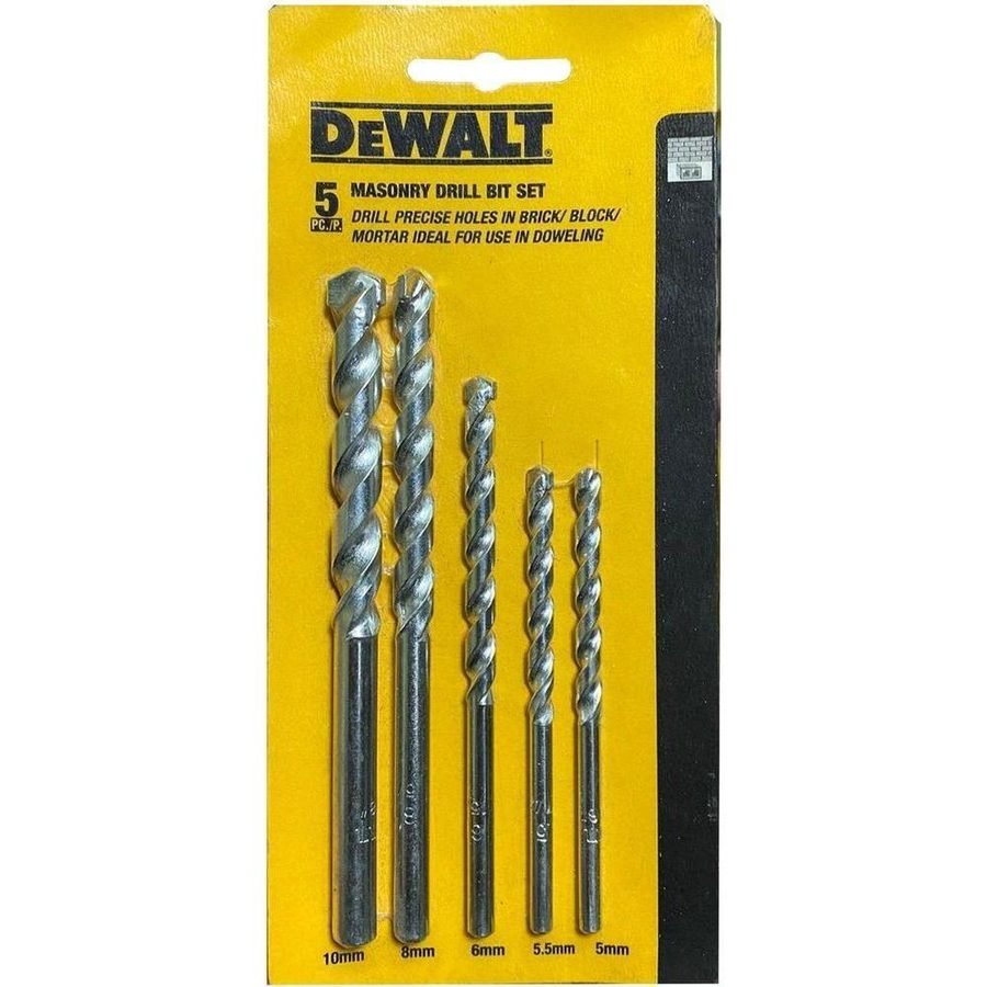 Dewalt 5pcs Masonry Drill Bit Set (5-10mm)