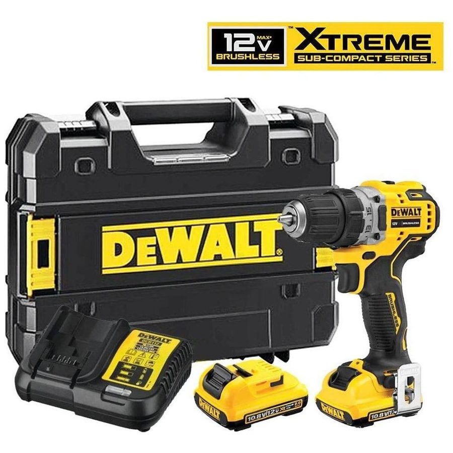 DeWalt Dewalt DCD701D2 12V Sub Compact Brushless Cordless Drill / Driver (Kit), Power Tools Drills & Drivers — Southend Phili