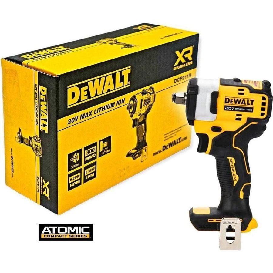 DeWalt Dewalt DCF911N 20V Cordless Impact Wrench 1/2" (Atomic) 338Nm, Power Tools Drills & Drivers — Southend Philippines