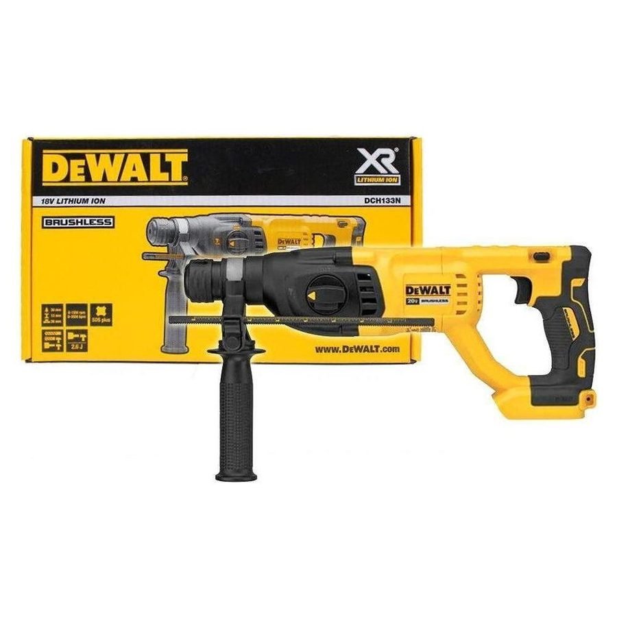 DeWalt Dewalt DCH133N 18V/20V Cordless SDS-Plus Rotary Hammer 20mm (Bare), Power Tools Rotary & Demolition Hammers — Southend