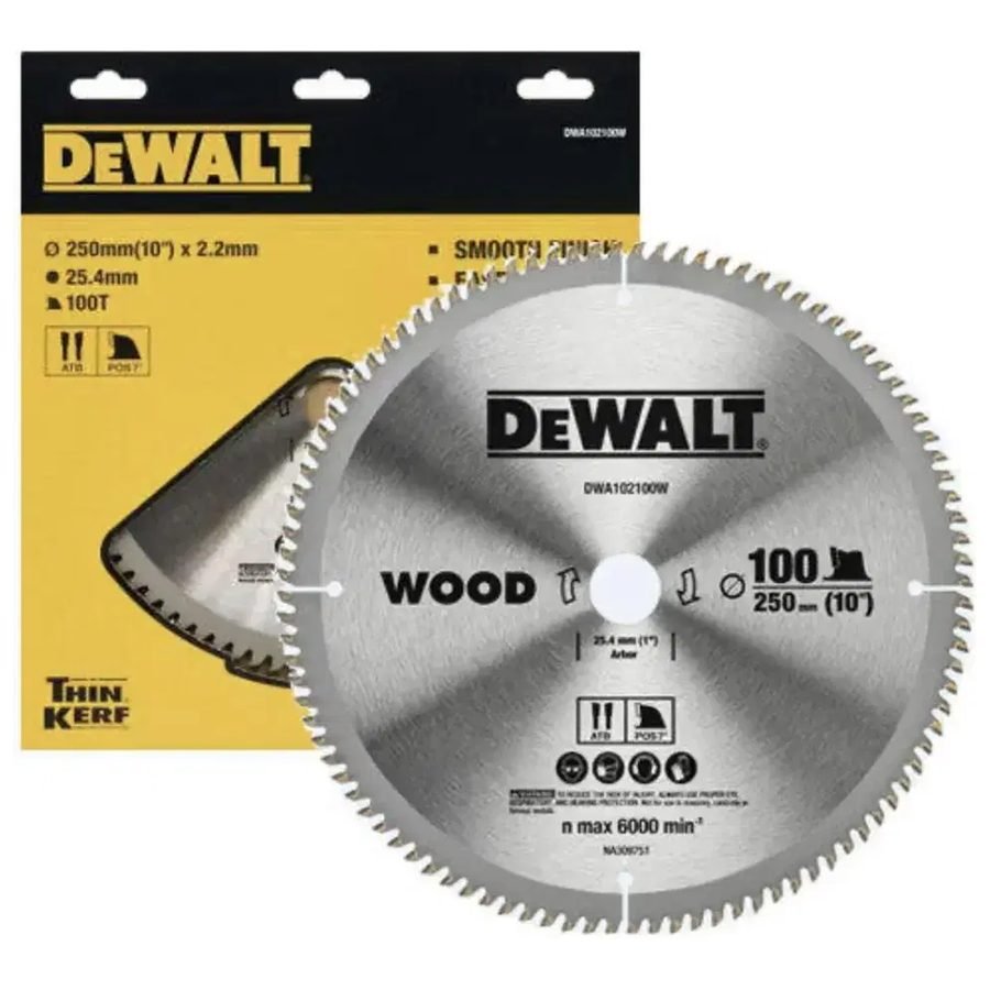 Dewalt DWA102100W Circular Saw Blade 10" X 100T (Wood)