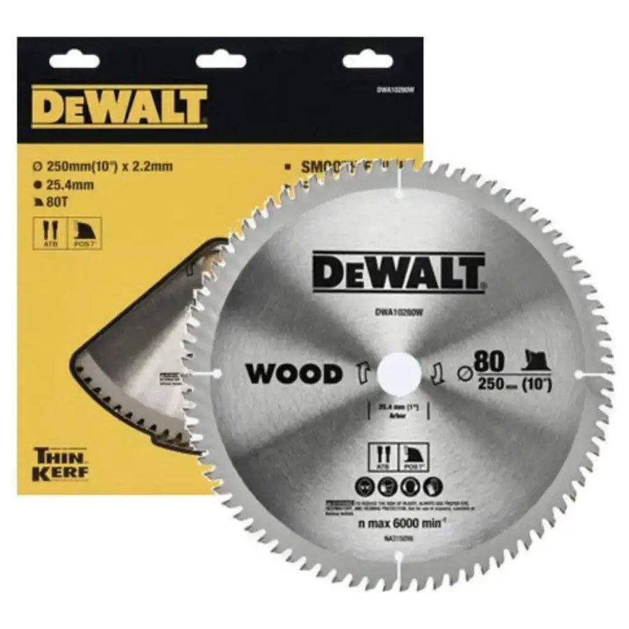 DeWalt Dewalt DWA10280W Circular Saw Blade 10" X 80T (Wood), Power Tools Bits, Blades & Discs — Southend Philippines