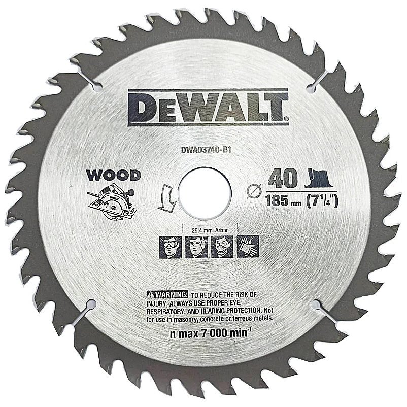 DeWalt Dewalt DWA714240W Circular Saw Blade 7-1/4" X 40T (Wood), Power Tools Saws — Southend Philippines