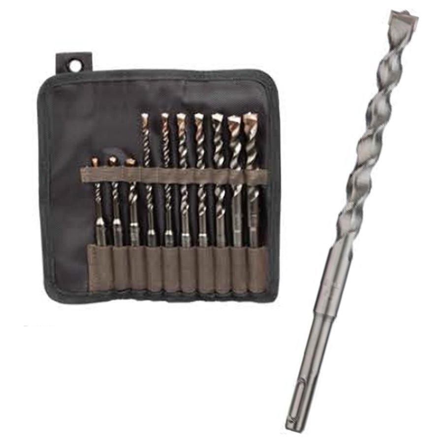 Diager Diager 116D Masonry Twister SDS-Plus Drill Bit Set 10 Pcs, Power Tools Rotary & Demolition — Southend Philippines