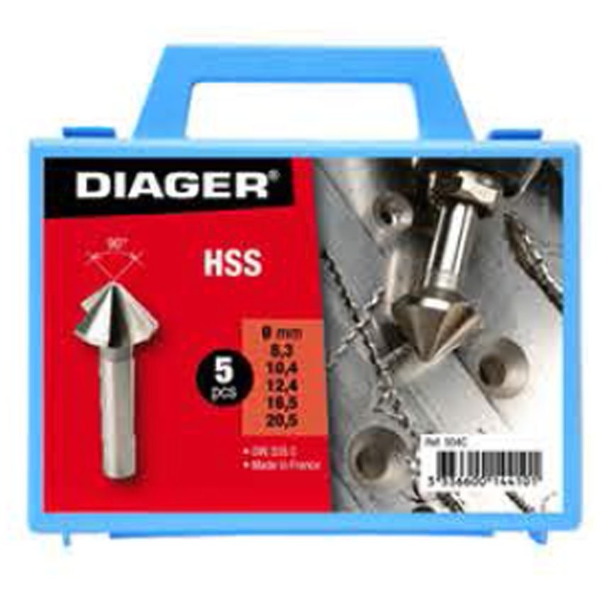 Diager Diager 504C HSS Metal 90° Countersink Drill Bit Set 5 Pcs, Power Tools Drills & Drivers — Southend Philippines