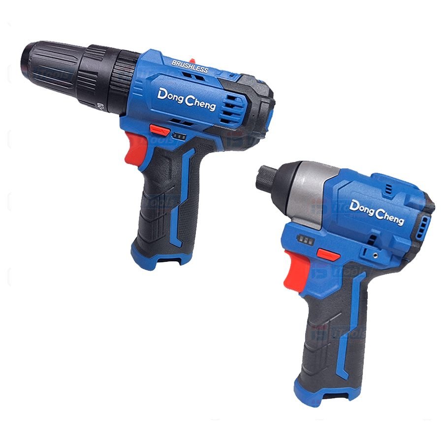 Dongcheng DCKIT25EK Combo Kit Hammer Drill + 12V Brushless Impact Driver