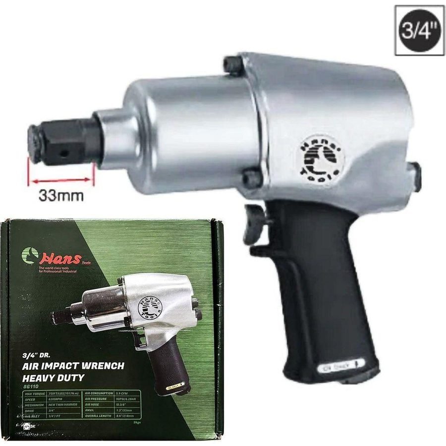 Hans Hans 86110 Pneumatic Air Impact Wrench 3/4" Drive, Power Tools Air / Pneumatic Tools — Southend Philippines