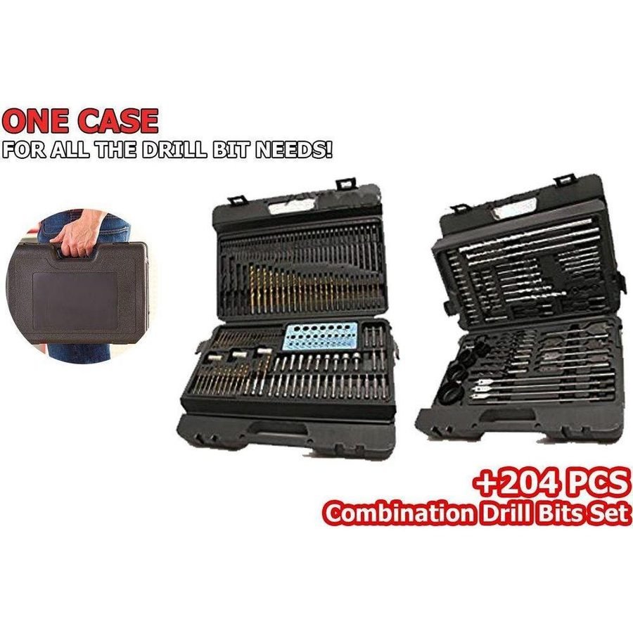 Hokage 204 Pcs Combination Drill Bit Set, Power Tools Bits, Blades & Discs — Southend Philippines