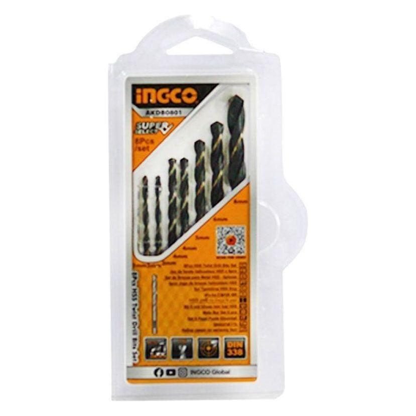 Ingco AKDB0801 8pcs HSS Twist Drill Bits Set SS