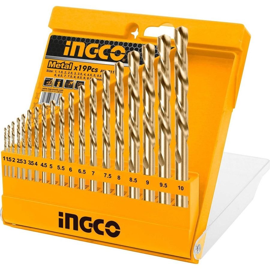 Ingco Ingco AKDB1195 19pcs Cobalt HSS Drill Bit Set, Power Tools Drills & Drivers — Southend Philippines